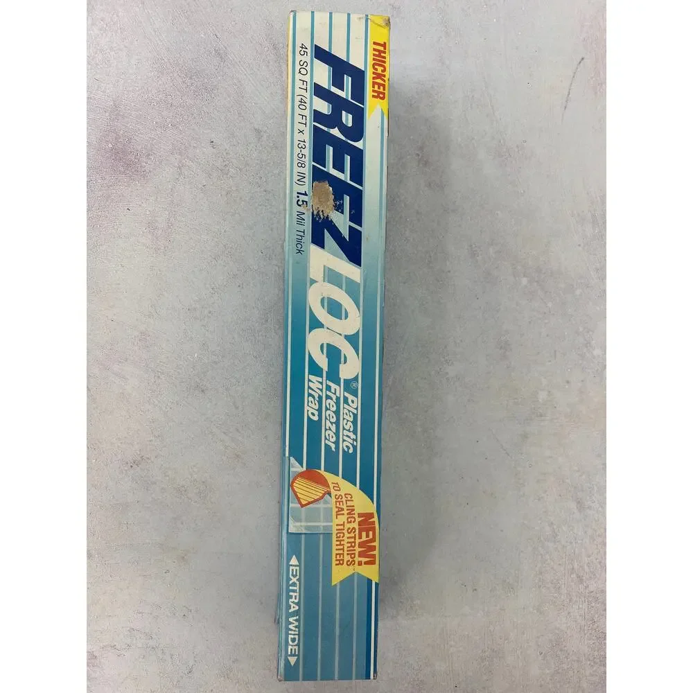 Vintage Freezloc Plastic Freezer Wrap 45 SQ Ft‎ 1.5 Mil Thick